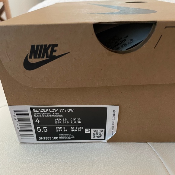 2022 Off-White x Blazer Low 'White University Red' - Picture 2 of 4